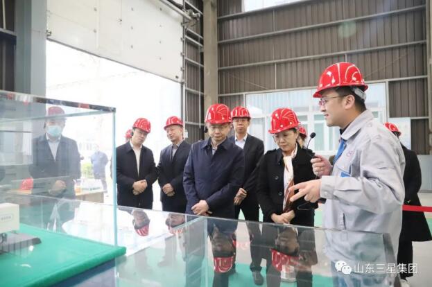 濱州市政協(xié)副主席、市工商聯(lián)主席侯學(xué)峰一行來山東三星集團(tuán)調(diào)研